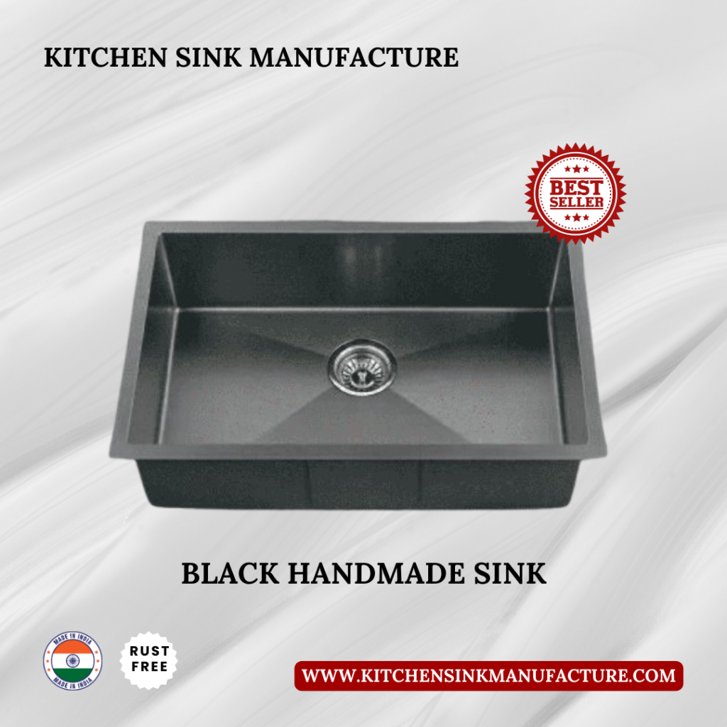 Black Handmade Kitchen Sink