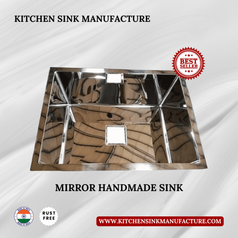 Mirror Handmade Kitchen Sink