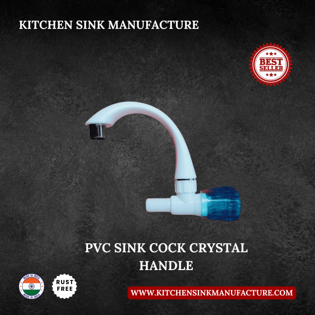 PVC Sink Cock Crystal Handle